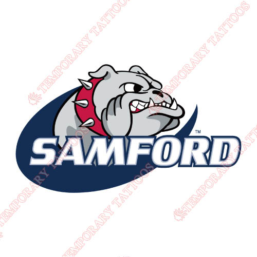 Samford Bulldogs Customize Temporary Tattoos Stickers NO.6092